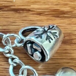 James Avery Silver Snowflake Charm Bracelet